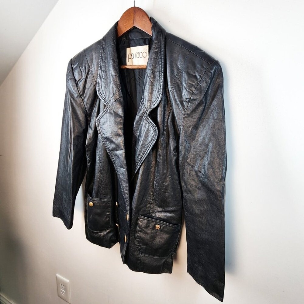 Pia Rucci Vintage Leather Jacket Size Medium - Picture 4 of 5